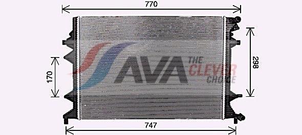 Radiateur moteur (Radiateur de refroidissement) AVA Deutschland GmbH ref. VN2415