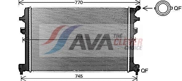 Radiateur moteur (Radiateur de refroidissement) AVA Deutschland GmbH ref. VN2426