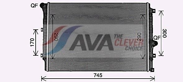 Radiateur moteur (Radiateur de refroidissement) AVA Deutschland GmbH ref. VN2428