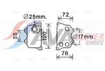 Radiateur d'huile moteur (Refroidisseur d'huile moteur) AVA Deutschland GmbH ref. VN3390