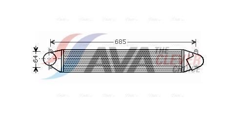Intercooler permutador ar-ar AVA Deutschland GmbH ref. VN4248