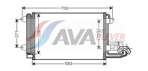 Condenseur, climatisation (Radiateur de climatisation) AVA Deutschland GmbH ref. VN5209D