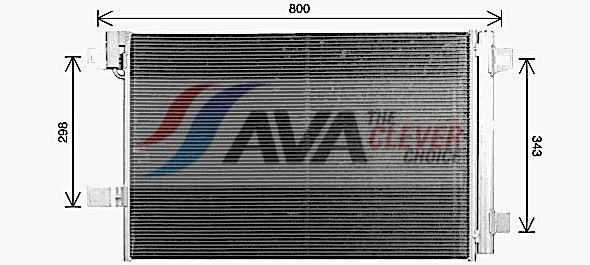 Condenseur, climatisation (Radiateur de climatisation) AVA Deutschland GmbH VN5437D