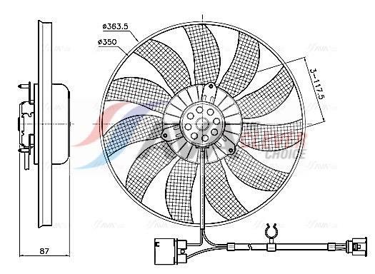 Ventilador do motor AVA Deutschland GmbH ref. VN7442