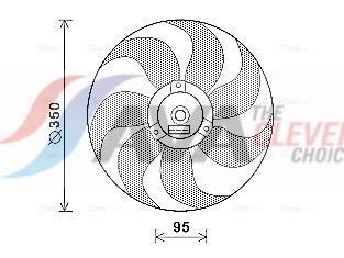 Ventilateur de refroidissement du moteur (Motoventilateur) AVA Deutschland GmbH VN7511