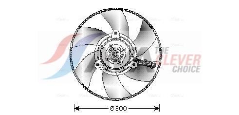 Ventilateur de refroidissement du moteur (Motoventilateur) AVA Deutschland GmbH VN7517