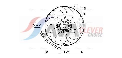 Ventilateur de refroidissement du moteur (Motoventilateur) AVA Deutschland GmbH VN7521