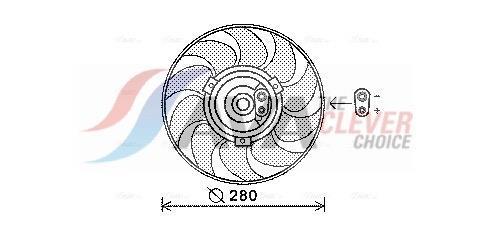 Ventilateur de refroidissement du moteur (Motoventilateur) AVA Deutschland GmbH VN7530