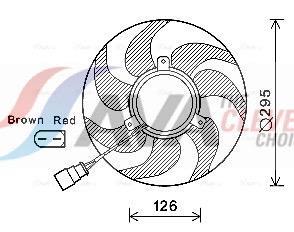 Ventilateur de refroidissement du moteur (Motoventilateur) AVA Deutschland GmbH VN7536