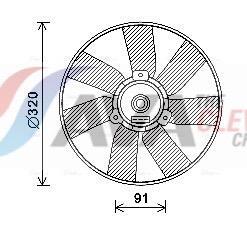 Ventilateur de refroidissement du moteur (Motoventilateur) AVA Deutschland GmbH VN7538