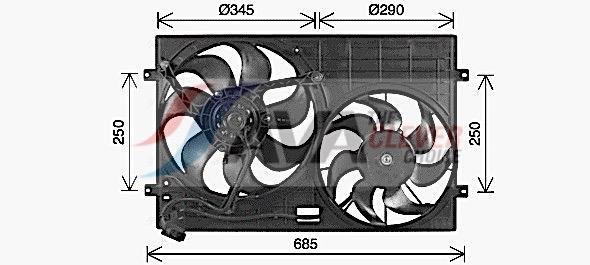 Ventilateur de refroidissement du moteur (Motoventilateur) AVA Deutschland GmbH VN7543