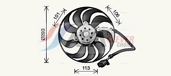 Ventilateur de refroidissement du moteur (Motoventilateur) AVA Deutschland GmbH VN7546
