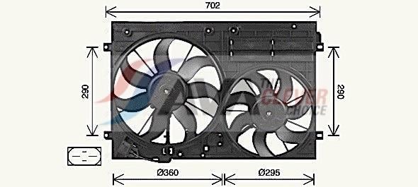 Ventilateur de refroidissement du moteur (Motoventilateur) AVA Deutschland GmbH VN7551