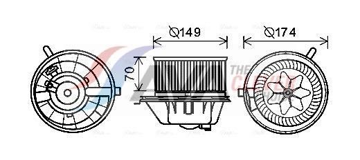 Pulseur d'air habitacle (Ventilateur habitacle) AVA Deutschland GmbH ref. VN8342