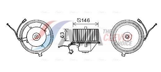 Ventilador habitáculo AVA Deutschland GmbH ref. VN8349