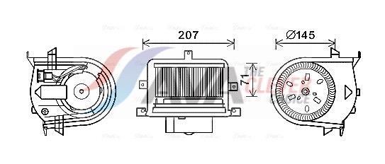 Pulseur d'air habitacle (Ventilateur habitacle) AVA Deutschland GmbH ref. VN8350