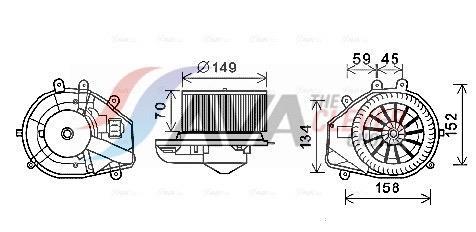Ventilador habitáculo AVA Deutschland GmbH ref. VN8352
