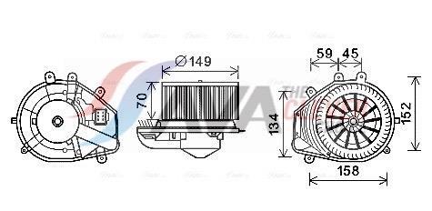 Ventilador habitáculo AVA Deutschland GmbH ref. VN8353