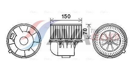 Pulseur d'air habitacle (Ventilateur habitacle) AVA Deutschland GmbH ref. VN8354
