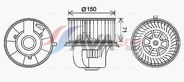 Ventilador habitáculo AVA Deutschland GmbH ref. VN8406