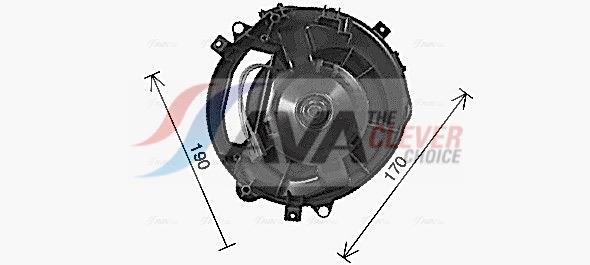 Pulseur d'air habitacle (Ventilateur habitacle) AVA Deutschland GmbH ref. VN8423