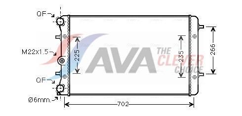 Radiateur moteur (Radiateur de refroidissement) AVA Deutschland GmbH ref. VNA2174