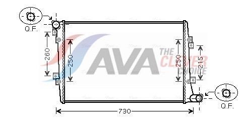 Radiateur moteur (Radiateur de refroidissement) AVA Deutschland GmbH ref. VNA2255