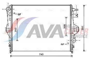 Radiateur moteur (Radiateur de refroidissement) AVA Deutschland GmbH ref. VNA2316