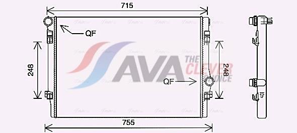Radiateur moteur (Radiateur de refroidissement) AVA Deutschland GmbH ref. VNA2336