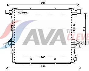 Radiateur moteur (Radiateur de refroidissement) AVA Deutschland GmbH ref. VNA2363