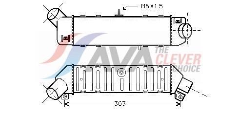 Intercooler, échangeur (Refroidisseur d'air) AVA Deutschland GmbH ref. VNA4162
