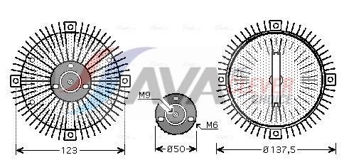 Embrayage, ventilateur de radiateur (Embrayage ventilateur moteur) AVA Deutschland GmbH VNC273