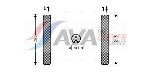 Filtre déshydrateur du circuit de climatisation AVA Deutschland GmbH ref. VND304