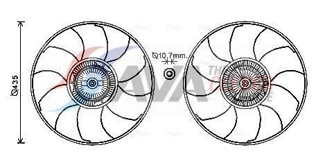 Ventilateur de refroidissement du moteur (Motoventilateur) AVA Deutschland GmbH ref. VNF332