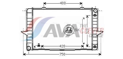 Radiateur moteur (Radiateur de refroidissement) AVA Deutschland GmbH ref. VO2092