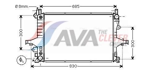 Radiateur moteur (Radiateur de refroidissement) AVA Deutschland GmbH ref. VO2117