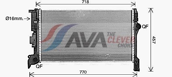 Radiateur moteur (Radiateur de refroidissement) AVA Deutschland GmbH ref. VO2304