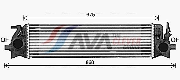 Intercooler, échangeur (Refroidisseur d'air) AVA Deutschland GmbH ref. VO4305