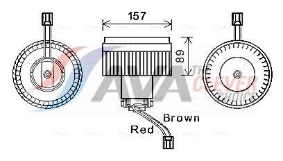 Ventilador habitáculo AVA Deutschland GmbH ref. VO8176