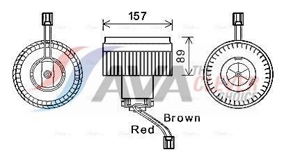 Ventilador habitáculo AVA Deutschland GmbH ref. VO8177