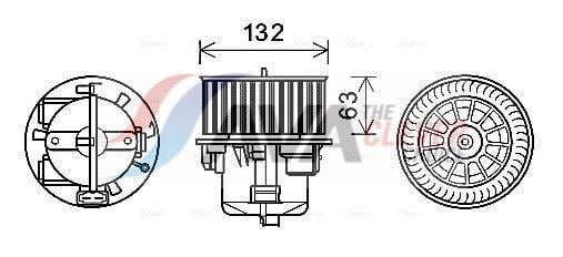Ventilador habitáculo AVA Deutschland GmbH ref. VO8178