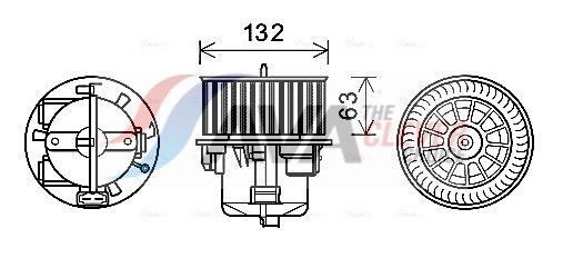 Pulseur d'air habitacle (Ventilateur habitacle) AVA Deutschland GmbH ref. VO8179