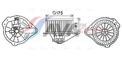 Ventilador habitáculo AVA Deutschland GmbH ref. VO8182