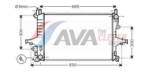 Radiateur moteur (Radiateur de refroidissement) AVA Deutschland GmbH ref. VOA2114