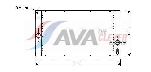 Radiateur moteur (Radiateur de refroidissement) AVA Deutschland GmbH ref. VOA2141