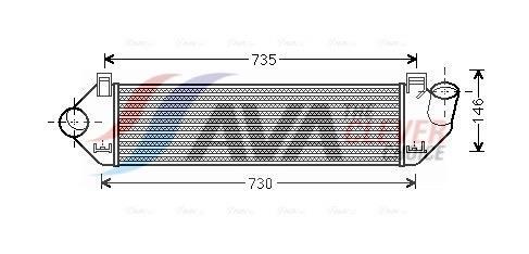 Intercooler permutador ar-ar AVA Deutschland GmbH ref. VOA4134