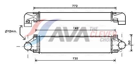 Intercooler, échangeur (Refroidisseur d'air) AVA Deutschland GmbH VOA4173