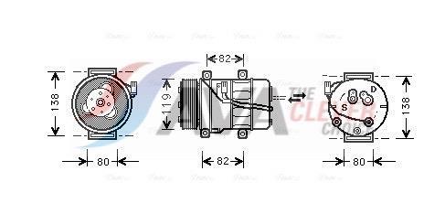 Compressor de climatização AVA Deutschland GmbH ref. VOAK054