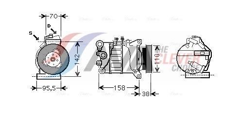 Compresor, aire acondicionado AVA Deutschland GmbH ref. VOK143