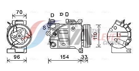 Compressor de climatização AVA Deutschland GmbH ref. VOAK183